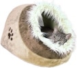 Niche de chat design maison intérieur pour minou, abri douillet avec fourrure et coussin rembourré TRIXIE top5