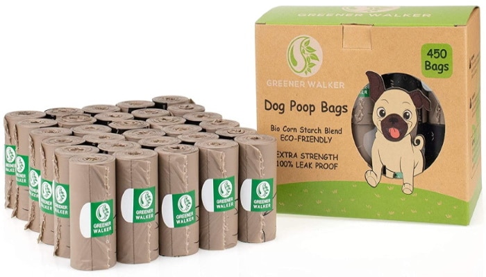 Sac à caca chien pas cher, rouleaux de poches épaisses et résistantes, 100% anti fuite et biodégradable, pour déjection chien et propreté chiot